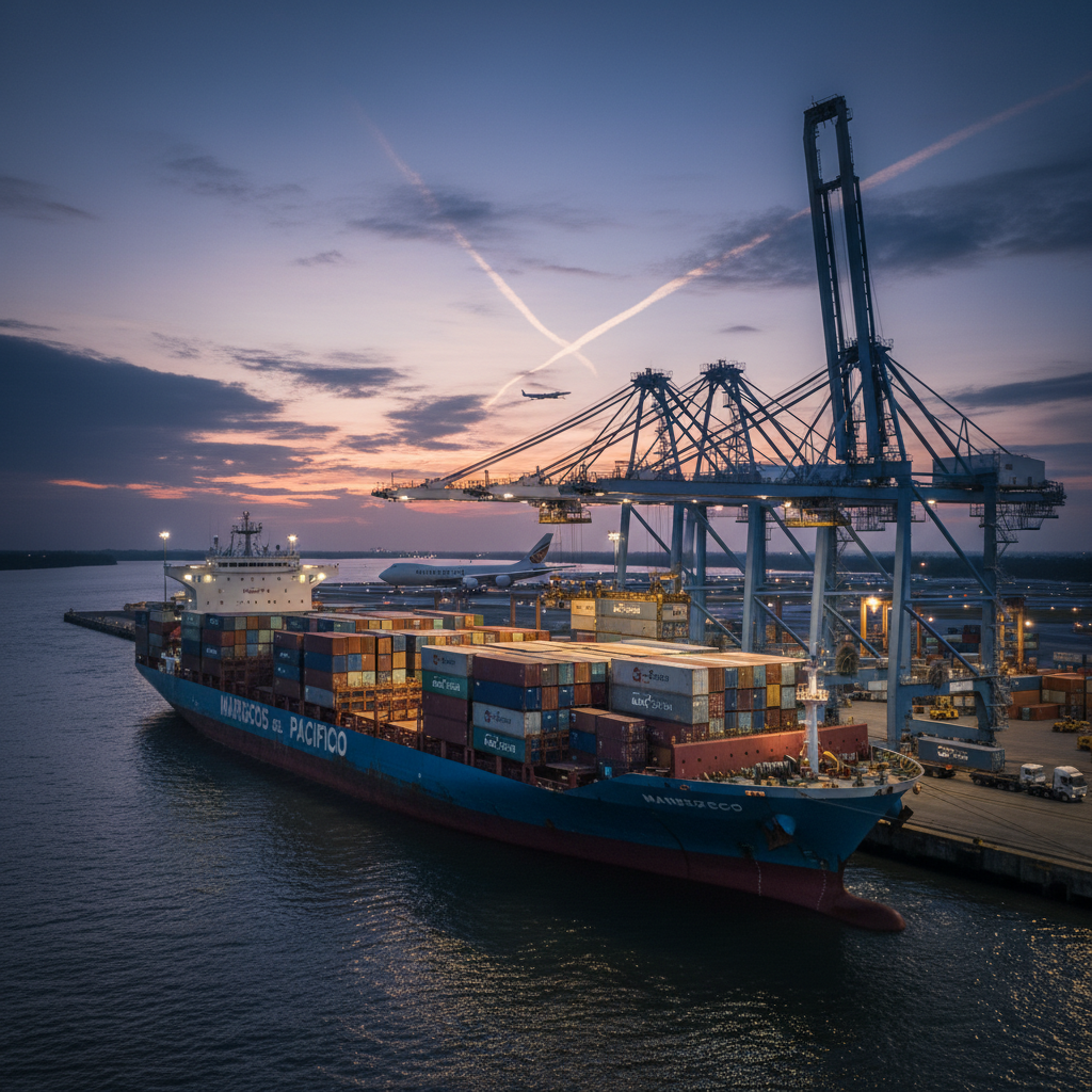 Embarque contenedor reefer puerto Guayaquil